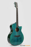 Tyma G-3 CBE Solid Sitka Spruce Top Mahogany Auditorium Acoustic-Electric Guitar with T-200 MAX preamp (Ice Blue)