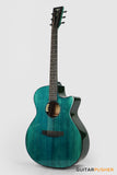 Tyma G-3 CBE Solid Sitka Spruce Top Mahogany Auditorium Acoustic-Electric Guitar with T-200 MAX preamp (Ice Blue)