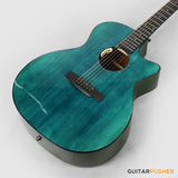 Tyma G-3 CBE Solid Sitka Spruce Top Mahogany Auditorium Acoustic-Electric Guitar with T-200 MAX preamp (Ice Blue)