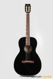 Tyma P-18E BK Solid Top 00 Parlor Acoustic-Electric Guitar with T-200 MAX preamp