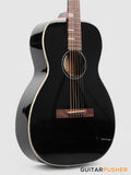 Tyma P-18E BK Solid Top 00 Parlor Acoustic-Electric Guitar with T-200 MAX preamp