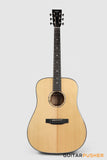 Tyma TD-10E Solid Sitka Spruce Top African Peach Core Dreadnought Acoustic-Electric Guitar with T-200 MAX preamp