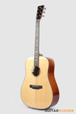 Tyma TD-10E Solid Sitka Spruce Top African Peach Core Dreadnought Acoustic-Electric Guitar with T-200 MAX preamp
