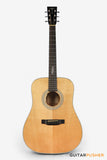 Tyma TD-15E Solid Sitka Spruce Top Dreadnought Acoustic-Electric Guitar with T-200 MAX preamp
