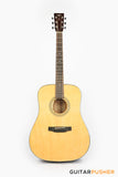Tyma TD-18E All-Solid Wood Sitka Spruce Top Mahogany Dreadnought Acoustic-Electric Guitar w/ Fishman Matrix Infinity Blend Pickup System & Case