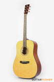 Tyma TD-18E All-Solid Wood Sitka Spruce Top Mahogany Dreadnought Acoustic-Electric Guitar w/ Fishman Matrix Infinity Blend Pickup System & Case
