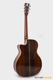 Tyma TFC-28E Solid Engelmann Spruce Top Indian Rosewood OM Acoustic-Electric Guitar with Fishman Matrix Infinity Blend Pickup System & Case