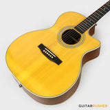 Tyma TFC-28E Solid Engelmann Spruce Top Indian Rosewood OM Acoustic-Electric Guitar with Fishman Matrix Infinity Blend Pickup System & Case