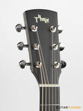 Tyma TG-2 BKS Solid Sitka Spruce Top Grand Auditorium Acoustic-Electric Guitar - (Black) with T-200 MAX preamp and Hard Case