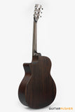 Tyma TG-2 BKS Solid Sitka Spruce Top Grand Auditorium Acoustic-Electric Guitar - (Black) with T-200 MAX preamp and Hard Case