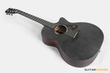 Tyma TG-2 BKS Solid Sitka Spruce Top Grand Auditorium Acoustic-Electric Guitar - (Black) with T-200 MAX preamp and Hard Case
