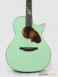 Tyma TG-5E Live MG (Mint Green) Solid Sitka Spruce Top Sapele Grand Auditorium Acoustic-Electric Guitar with T200 MAX preamp