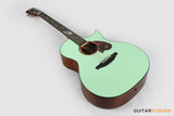 Tyma TG-5E Live MG (Mint Green) Solid Sitka Spruce Top Sapele Grand Auditorium Acoustic-Electric Guitar with T200 MAX preamp