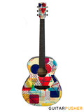 Tyma V-3 Popular Solid Sitka Spruce Top Mahogany Auditorium Acoustic-Electric Guitar with T-50 preamp