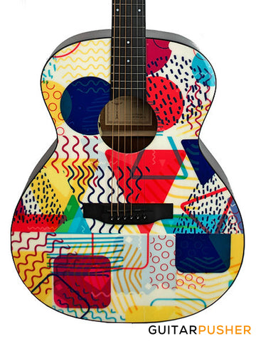 Tyma V-3 Popular Solid Sitka Spruce Top Mahogany Auditorium Acoustic-Electric Guitar with T-50 preamp
