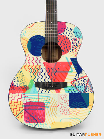 Tyma V-3 Popular Solid Sitka Spruce Top Mahogany Auditorium Acoustic-Electric Guitar with T-50 preamp