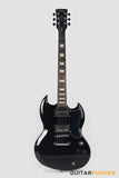 Vintage Coaster Series V69 Electric Guitar w/ Kinsman 10-Watt Amplifier, Gig Bag, & Accessories - Boulevard Black
