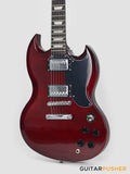 Vintage Coaster Series V69 Electric Guitar w/ Kinsman 10-Watt Amplifier, Gig Bag, & Accessories - Cherry Red