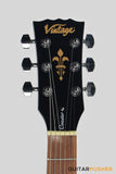 Vintage Coaster Series V10 Singlecut Electric Guitar w/ Kinsman 10-Watt Amplifier, Gig Bag, & Accessories - Boulevard Black
