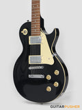 Vintage Coaster Series V10 Singlecut Electric Guitar w/ Kinsman 10-Watt Amplifier, Gig Bag, & Accessories - Boulevard Black