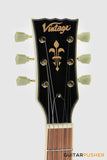Vintage V100 Reissued Singlecut Electric Guitar w/ Gold Hardware - Arctic White