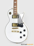 Vintage V100 Reissued Singlecut Electric Guitar w/ Gold Hardware - Arctic White
