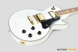 Vintage V100 Reissued Singlecut Electric Guitar w/ Gold Hardware - Arctic White