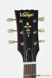 Vintage V100 Icon Singlecut Electric Guitar - Distressed Cherry Sunburst