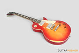 Vintage V100 Icon Singlecut Electric Guitar - Distressed Cherry Sunburst