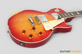 Vintage V100 Icon Singlecut Electric Guitar - Distressed Cherry Sunburst