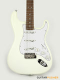 Vintage V6JMH "Fillmore" Hendrix-Inspired Reverse S-Style Electric Guitar - Olympia White