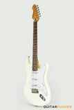 Vintage V6JMH "Fillmore" Hendrix-Inspired Reverse S-Style Electric Guitar - Olympia White