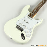 Vintage V6JMH "Fillmore" Hendrix-Inspired Reverse S-Style Electric Guitar - Olympia White