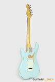Vintage V6 Icon S-Style Electric Guitar - Distressed Laguna Blue