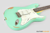 Vintage V6 Icon S-Style Electric Guitar - Distressed Ventura Green