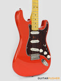 Vintage V6M Reissue S-Style Electric Guitar - Firenza Red