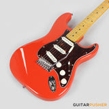 Vintage V6M Reissue S-Style Electric Guitar - Firenza Red