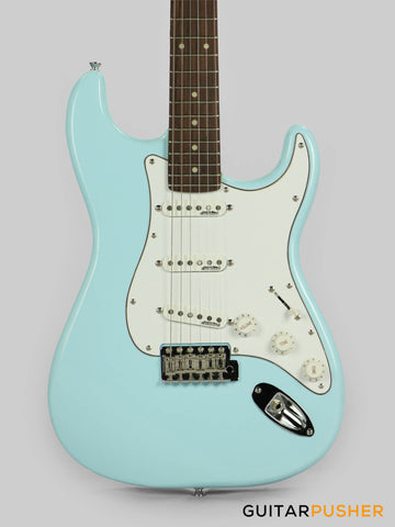 Vintage V6 S-Style Reissue Electric Guitar - Laguna Blue
