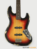 Vintage V74 Icon Fretless 4-String JB Bass - Sunset Sunburst