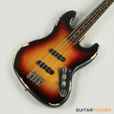 Vintage V74 Icon Fretless 4-String JB Bass - Sunset Sunburst