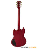 Vintage VS6V Reissued Vintage Style Vibrato SG - Cherry Red