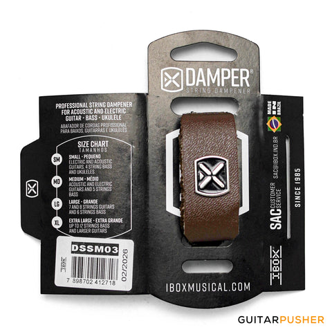 IBOX Brazil Leather & Iron Tag String Dampener/Muter (1pc) Brown