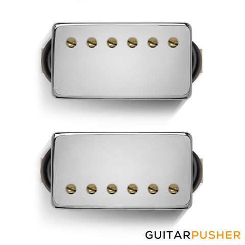 Bareknuckle Black Dog Calibrated Humbucker Pickup Set, Gold Screw Pole Pieces, 4-con Nickel Covers