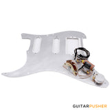 Bareknuckle Pre-wired Parchment White Standard 3 ply 11-hole pickguard HSS + Electronics, Parchment White Parts