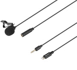 BOYA BY-M2 Clip-On Lavalier Microphone for iOS Devices