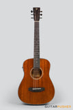 Phoebus Baby-Ne v3 3/4 Dreadnought (3rd Gen.) All Mahogany Travel Acoustic-Electric Guitar w/ Gig Bag - GuitarPusher