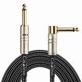 Caline Guitar Instrument Cable Braided Gold - GuitarPusher