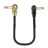 Caline Patch Cable Gold Pancake Plugs - GuitarPusher