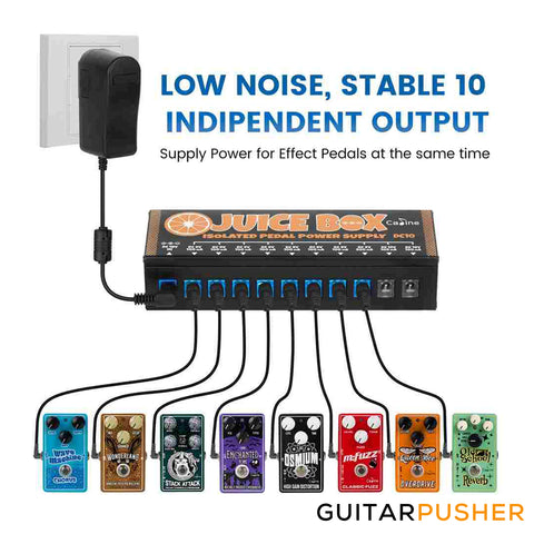 guitar pedal isolated power supply Caline DC-10 Juice Box Isolated Power Supply 10 Isolated Outlets DC 9 – GuitarPusher