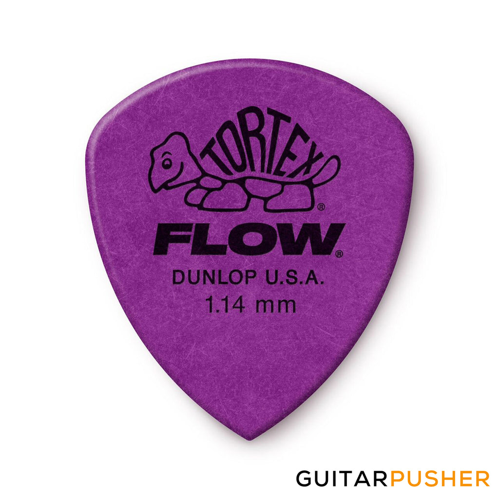 Dunlop Tortex Flow Guitar Pick 558R - 1.14mm Purple – GuitarPusher